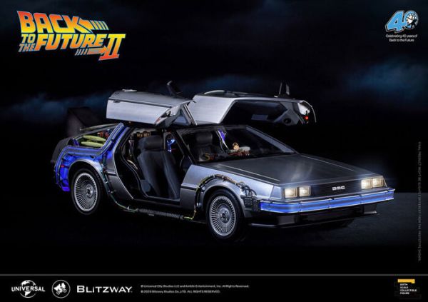 引進數量稀少品 Blitzway 回到未來2 時間機器 時光機 DeLorean DMC-12 跑車 可動發光完成品 Blitzway 回到未來2 時間機器 可動完成品