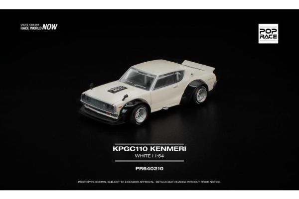 (預購) POP RACE 1/64 日產 KPGC110 KENMERI WHITE PR640210 20260319 POP RACE 1/64 日產 KPGC110 KENMERI WHITE PR640210