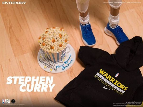 爆米花限定版 ENTERBAY 1/6 NBA系列 勇士隊 Stephen Curry 史蒂芬·柯瑞 爆米花總冠軍 紀念版 可動完成品 ENTERBAY 1/6 NBA系列 勇士隊 Stephen Curry 史蒂芬·柯瑞 可動完成品