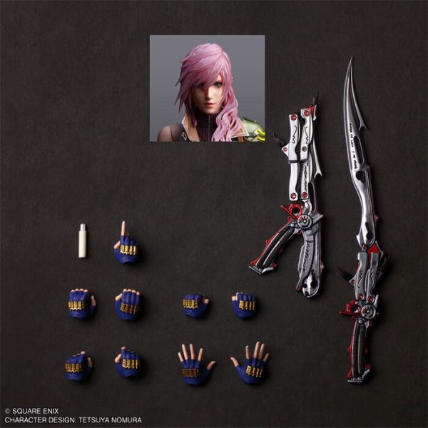 SQUARE ENIX PLAY ARTS真 太空戰士13 雷光 LIGHTNING 可動完成品 SQUARE ENIX PLAY ARTS真 太空戰士13 雷光 LIGHTNING 可動完成品