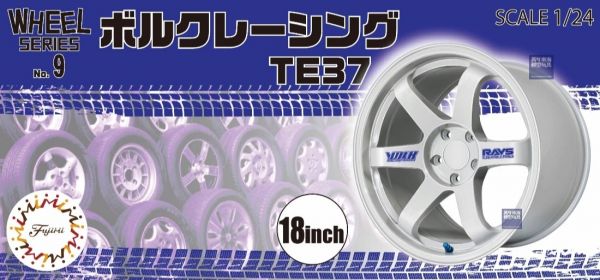 1/24 Volk Racing TE37 18吋 胎圈組 FUJIMI W9 富士美 組裝模型 FUJIMI,1/24,W,Volk,Racing,TE37,18吋,鋁圈,
