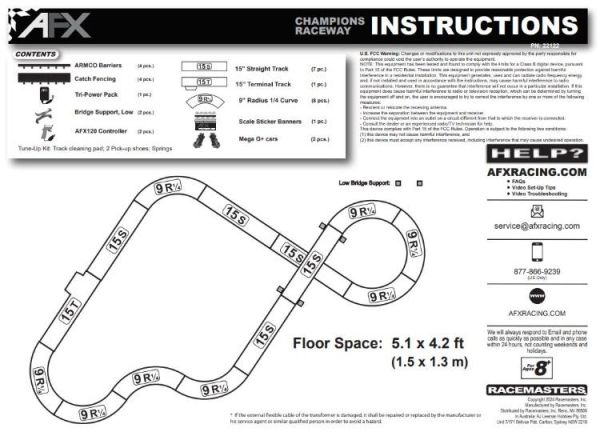 (預購) [標準版] AFX Mega-G+ 1/64 Champions Raceway 冠軍賽道套組 HO電刷軌道車套組 22122P 20260813 [標準版] AFX Mega-G+ 1/64 Champions Raceway 冠軍賽道套組 HO電刷軌道車套組 22122P