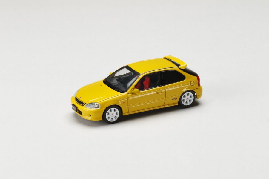 Hobby JAPAN 1/64 JDM64 本田 Honda CIVIC TYPE R (EK9) 六代喜美 日光黃 Hobby JAPAN 1/64 JDM64 本田 Honda CIVIC TYPE R (EK9) 六代喜美 日光黃