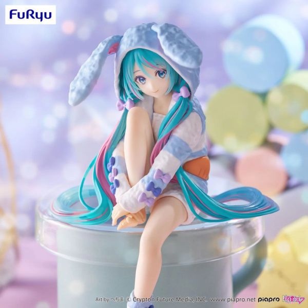 Furyu 景品 初音未來 Miku 泡麵蓋公仔 藍色兔耳連帽睡衣Ver 2508 Furyu 景品 初音未來 Miku 泡麵蓋公仔 藍色兔耳連帽睡衣Ver