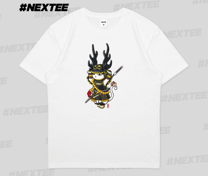 NEXTee KONEKO 本多忠勝 短袖T恤 白色＆黑色 NEXTee KONEKO 本多忠勝 短袖T恤 白色＆黑色