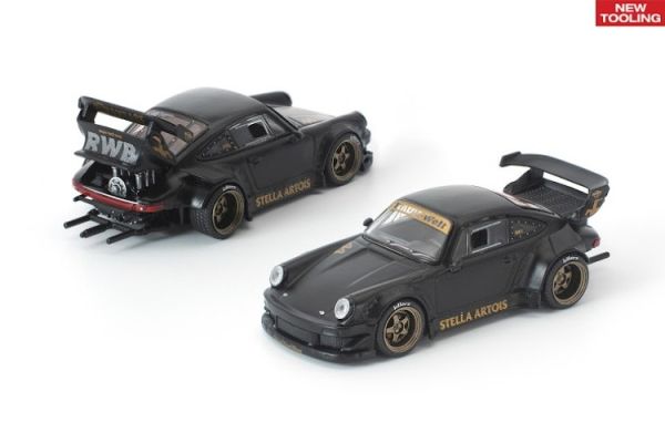 (預購) POP RACE 1/64 保時捷 Porsche 911 (930) RWB 930 MATTE BLACK "STELLA ARTOIS" 20260129 POP RACE 1/64 保時捷 Porsche 911 (930) RWB 930 MATTE BLACK "STELLA ARTOIS"