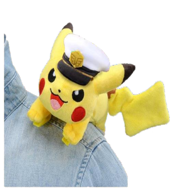 TAKARA TOMY 精靈寶可夢 Pokemon 肩膀上的船長皮卡丘 絨毛玩偶 TAKARA TOMY 精靈寶可夢 Pokemon 肩膀上的船長皮卡丘 絨毛玩偶