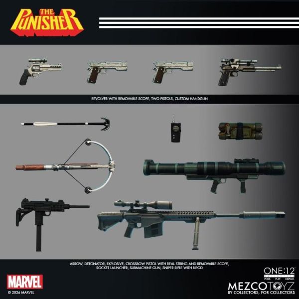 (預購) MEZCO TOYZ One:12 Collective 漫威 制裁者 約17cm 可動完成品 20260708 MEZCO TOYZ One:12 Collective 漫威 制裁者 約17cm 可動完成品