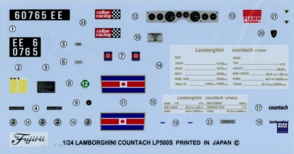 1/24 Lamborghini Countach LP500S FUJIMI RS12 富士美 組裝模型 FUJIMI,富士美,1/24,RS,Lamborghini,Countach,LP500s,,組裝模型,