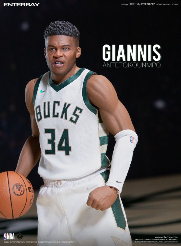 ENTERBAY 1/6 NBA系列 密爾瓦基公鹿隊 字母哥 Giannis Antetokounmpo 揚尼斯·西納·歐格科·安戴托昆波 RM-1088 可動完成品 ENTERBAY,1/6,NBA,系列,密爾瓦基公鹿隊,Giannis Antetokounmpo,揚尼斯,·,西納,·,歐格科,·,安戴托昆波, RM-1088,可動完成品,字母哥 ,