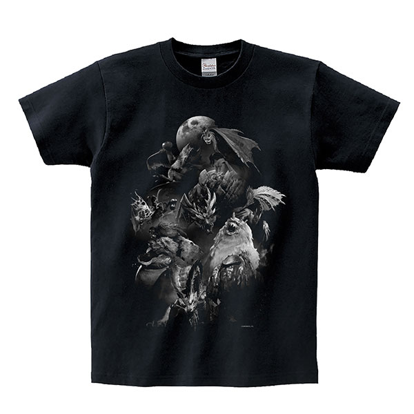 CAPCOM 魔物獵人Rise 魔物系列 新魔物 T-Shirt 黑色  CAPCOM,魔物獵人,Rise,魔物系列,新魔物,T-Shirt,黑色, 