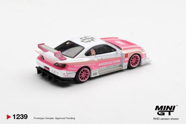 (預購) [吊卡版] MINIGT 1/64 日產 Nissan SILVIA (S15) LB-Super Silhouette AMOCULTURE RHD MGT01239-BL 20260507 [吊卡版] MINIGT 1/64 日產 Nissan SILVIA (S15) LB-Super Silhouette AMOCULTURE RHD MGT01239-BL
