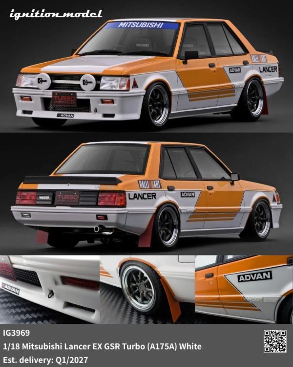 (預購) ignition model 1/18 三菱 Mitsubishi Lancer EX GSR Turbo (A175A) White IG3969 20260713 ignition model 1/18 三菱 Mitsubishi Lancer EX GSR Turbo (A175A) White IG3969