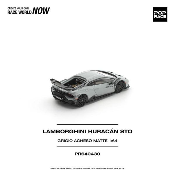 (預購) POP RACE 1/64 藍寶堅尼 LAMBORGHINI HURACAN STO GRIGIO ACHESO MATTE PR640430 20260512 POP RACE 1/64 藍寶堅尼 LAMBORGHINI HURACAN STO GRIGIO ACHESO MATTE PR640430