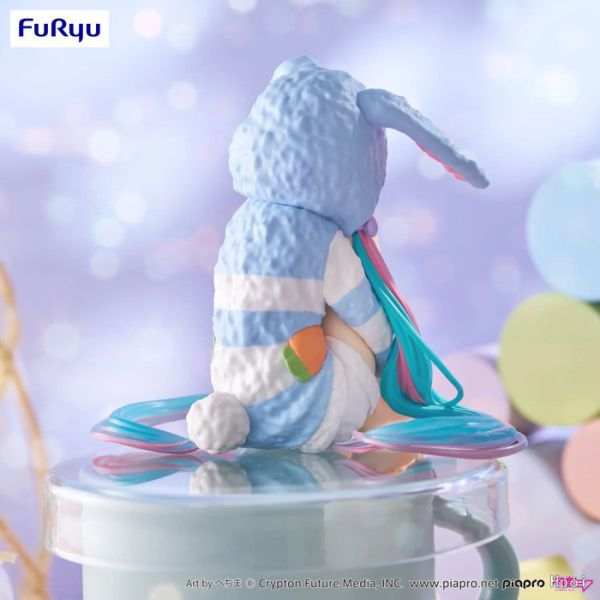Furyu 景品 初音未來 Miku 泡麵蓋公仔 藍色兔耳連帽睡衣Ver 2508 Furyu 景品 初音未來 Miku 泡麵蓋公仔 藍色兔耳連帽睡衣Ver