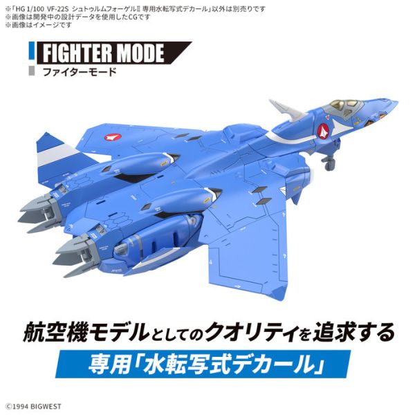 BANDAI HG 1/100 超時空要塞 MACROSS VF-22S 雨燕二式 專用水貼紙 BANDAI HG 1/100 超時空要塞 MACROSS VF-22S 雨燕二式 專用水貼紙