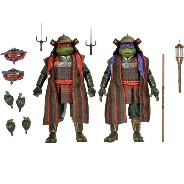 NECA 7吋 忍者龜III 時空武士 多納太羅&拉斐爾 武士 2入套組 可動完成品 NECA 7吋 忍者龜III 時空武士 多納太羅&拉斐爾 武士 2入套組 可動完成品