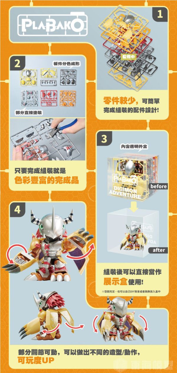 BANDAI 盒玩 PLABAKO 數碼寶貝大冒險 組裝模型 VOL.1 全8+1種 一中盒8入販售 BANDAI 盒玩 PLABAKO 數碼寶貝大冒險 組裝模型 VOL.1 全8+1種 一中盒8入販售