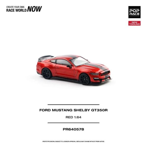 (預購) POP RACE 1/64 福特 FORD MUSTANG SHELBY GT350R RACE RED PR640578 20260622 POP RACE 1/64 福特 FORD MUSTANG SHELBY GT350R RACE RED PR640578