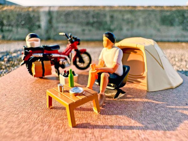 TOMYTEC 1/64 Diocolle64 CarSnap 30a Solo Camping 單人戶外露營人偶配件 附 Honda CT125 Hunter Cub) TOMYTEC 1/64 Diocolle64 CarSnap 30a Solo Camping 單人戶外露營人偶配件 附 Honda CT125 Hunter Cub)