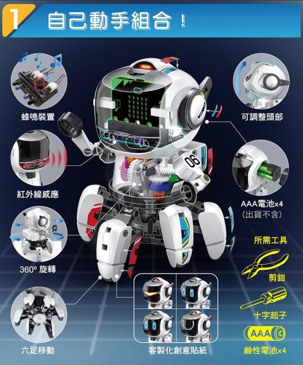 (預購) PROKITS 寶工 二代寶比機器人（含Micro Bit） GE-894 20260107 PROKITS 寶工 二代寶比機器人（含Micro Bit） GE-894