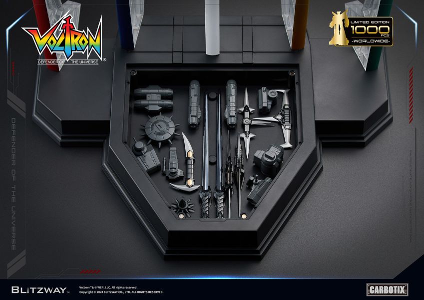 [黑色限定版] Blitzway CARBOTIX Voltron 五獅合體 百獸王 聖戰士 本體＆專用武器收納底座 分別販售 [黑色限定版] Blitzway CARBOTIX Voltron 五獅合體 百獸王 聖戰士 本體＆專用武器收納底座 分別販售