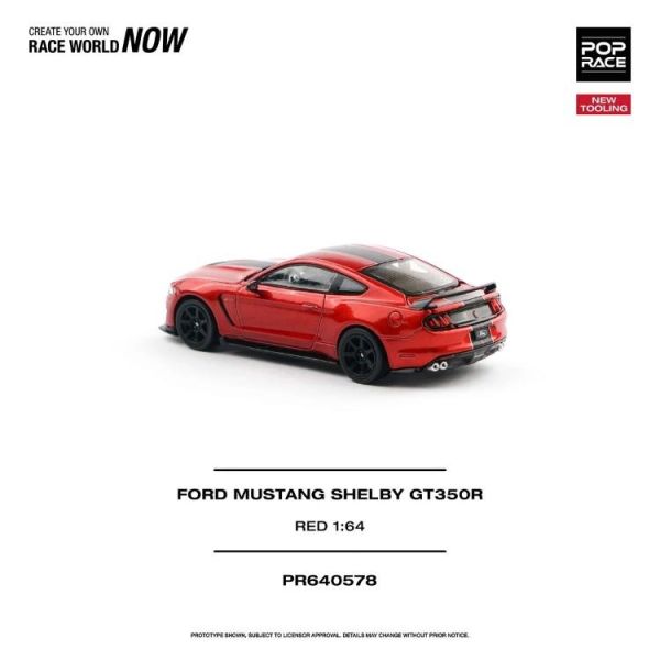 (預購) POP RACE 1/64 福特 FORD MUSTANG SHELBY GT350R RACE RED PR640578 20260622 POP RACE 1/64 福特 FORD MUSTANG SHELBY GT350R RACE RED PR640578