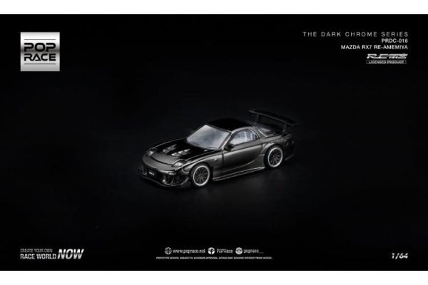 (預購) POP RACE 1/64 馬自達 暗黑電鍍系列 MAZDA RX-7 RE-AMEMIYA DARK CHROME PRDC016 20260805 POP RACE 1/64 馬自達 暗黑電鍍系列 MAZDA RX-7 RE-AMEMIYA DARK CHROME PRDC016