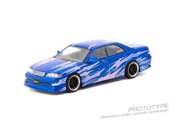TARMAC WORKS 1/64 豐田 VERTEX Toyota Mark II JZX100 Blue Metallic T64G-024-BL TARMAC WORKS 1/64 豐田 VERTEX Toyota Mark II JZX100 Blue Metallic T64G-024-BL