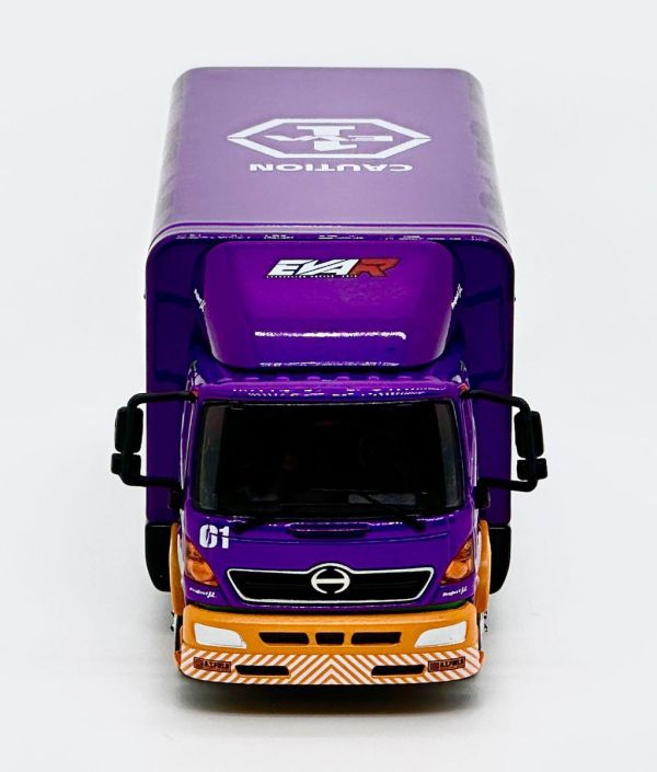 POP RACE 1/64 EVA Racing Trans Porter HINO 500 運輸車 EVA-01 初號機 新世紀福音戰士 POP RACE 1/64 EVA Racing Trans Porter HINO 500 運輸車 EVA-01 初號機
