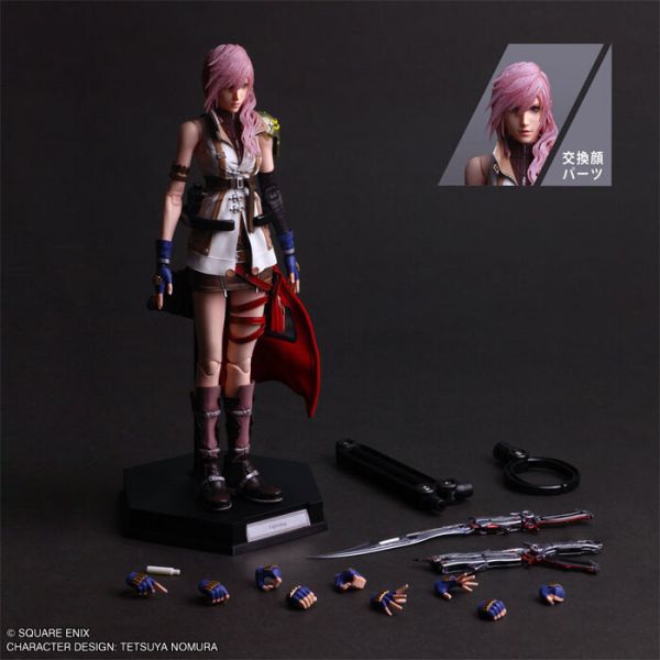 SQUARE ENIX PLAY ARTS真 太空戰士13 雷光 LIGHTNING 可動完成品 SQUARE ENIX PLAY ARTS真 太空戰士13 雷光 LIGHTNING 可動完成品