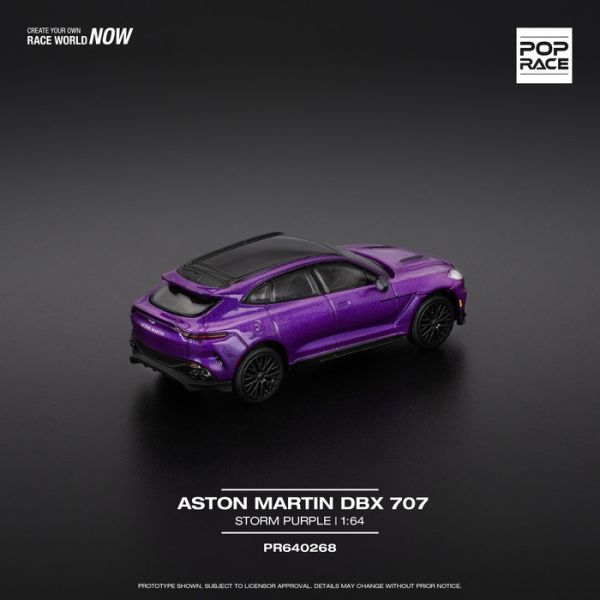 POP RACE 1/64 奧斯頓馬丁 ASTON MARTIN DBX 707 - STORM PURPLE PR640268 POP RACE 1/64 奧斯頓馬丁 ASTON MARTIN DBX 707 - STORM PURPLE PR640268