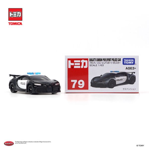 TOMICA No.79 布加迪 CHIRON PUR POLICE 警車 TOMICA No.79 布加迪 CHIRON PUR POLICE 警車