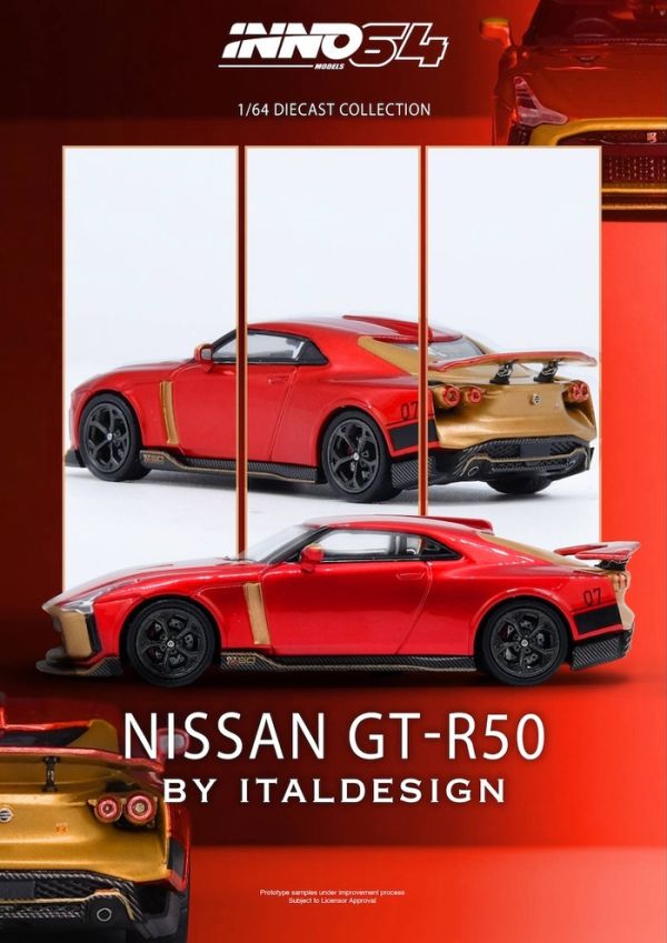 INNO64 1/64 日產 Nissan R50 GT-R By Italsedign IN64-R50-RED INNO64 1/64 日產 Nissan R50 GT-R By Italsedign IN64-R50-RED