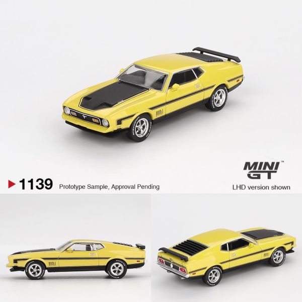 (預購) MINIGT 1/64 福特 Ford Mustang Mach1 Grabber Yellow LHD MGT01139-L 20251016 MINIGT 1/64 福特 Ford Mustang Mach1 Grabber Yellow LHD MGT01139-L
