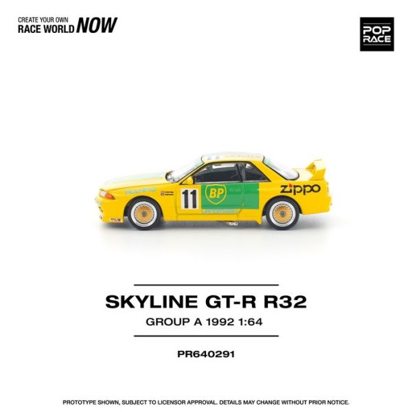 POP RACE 1/64 日產 Nissan GT-R R32 JTC GROUP A 1992 PR640291 POP RACE 1/64 日產 Nissan GT-R R32 JTC GROUP A 1992 PR640291