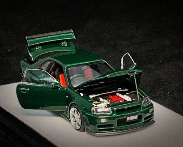 PGM 1/64 日產 Nissan GT-R R34 Z-TUNE British Green 英國綠標準版&豪華版 分別販售 PGM 1/64 日產 Nissan GT-R R34 Z-TUNE British Green 英國綠標準版&豪華版 分別販售