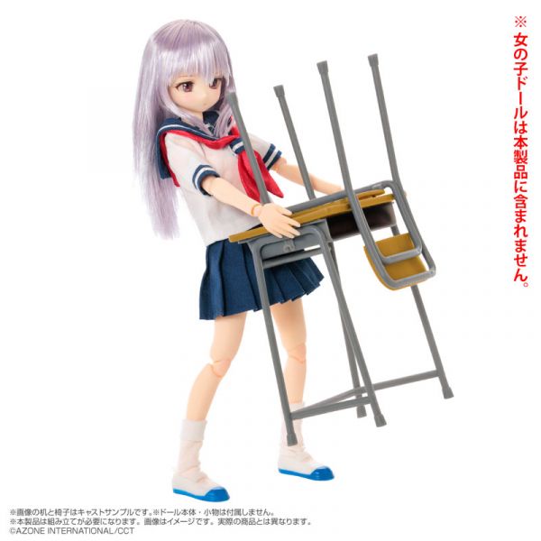 AZONE 1/6 學校課桌椅 組裝模型  AZONE,1/6,學校課桌椅,組裝模型, 