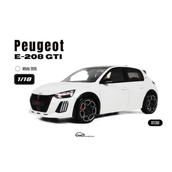 (預購) OTTO 1/18 寶獅 PEUGEOT E-208 GTI WHITE 2026 OT1398 20260825 OTTO 1/18 PEUGEOT E-208 GTI WHITE 2026 OT1398