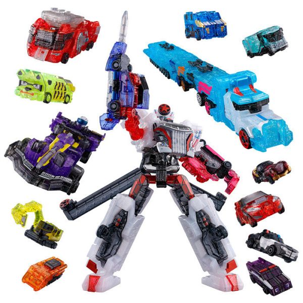 BANDAI MINIPLA 爆上戰隊 BoonBoomger BIG-9 奔轟機械人合體機套裝 透明版 BANDAI MINIPLA 爆上戰隊 BoonBoomger BIG-9 奔轟機械人合體機套裝 透明版
