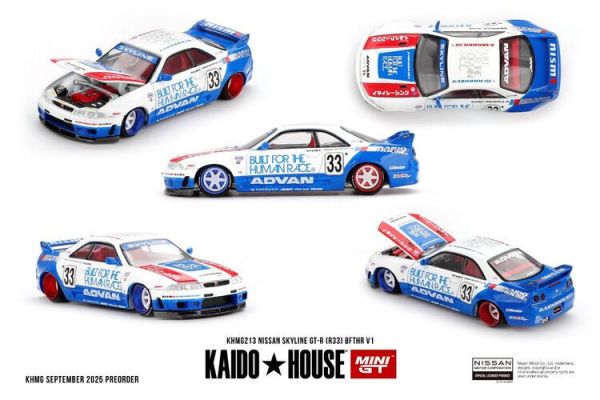 (預購) KaidoHouse x MINIGT 1/64 日產 Nissan Skyline GT-R (R33) BFTHR V1 KHMG213 (預購) KaidoHouse x MINIGT 1/64 日產 Nissan Skyline GT-R (R33) BFTHR V1 KHMG213