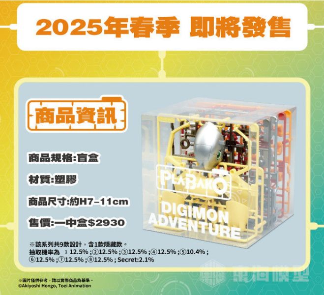 BANDAI 盒玩 PLABAKO 數碼寶貝大冒險 組裝模型 VOL.1 全8+1種 一中盒8入販售 BANDAI 盒玩 PLABAKO 數碼寶貝大冒險 組裝模型 VOL.1 全8+1種 一中盒8入販售