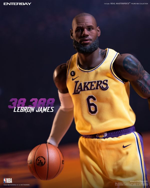 絕版斷貨中 ENTERBAY 1/6 NBA系列 雷霸龍•詹姆士 LeBron James LBJ 2023年總得分紀錄版 雙素體 可動完成品 ENTERBAY 1/6 NBA系列 雷霸龍•詹姆士 LeBron James LBJ 2023年總得分紀錄版 雙素體 可動完成品