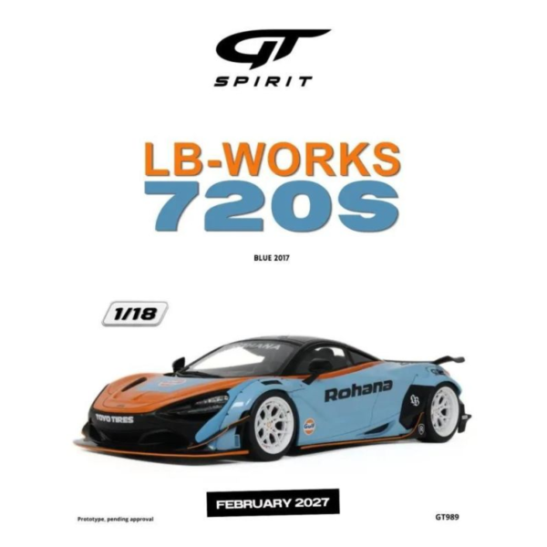 (預購) GT SPIRIT 1/18 LB-WORKS 720S ORANGE & BLUE 2017 GT989 20260928 GT SPIRIT 1/18 LB-WORKS 720S ORANGE & BLUE 2017 GT989