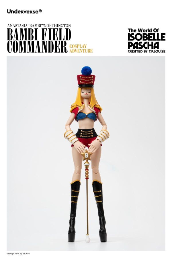 (預購) Underverse 1/6 伊莎貝爾‧帕夏系列 Cosplay系列 軍樂指揮官斑比 可動完成品 UV202615-1 20260903 Underverse 1/6 伊莎貝爾‧帕夏系列 Cosplay系列 軍樂指揮官斑比 可動完成品 UV202615-1