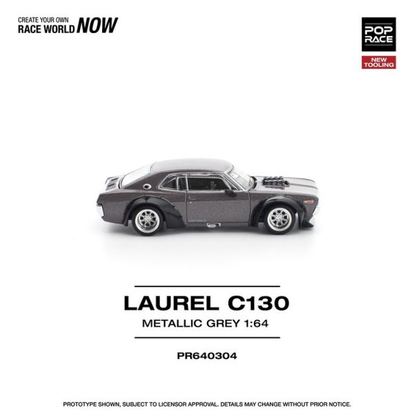 (預購) POP RACE 1/64 日產 Nissan LAUREL C130 METALLIC GREY (預購) POP RACE 1/64 日產 Nissan LAUREL C130 METALLIC GREY