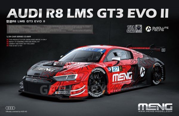MENG 1/64 奥迪 Audi R8 LMS GT3 EVO II 組裝模型 MENG 1/64 奥迪 Audi R8 LMS GT3 EVO II 組裝模型