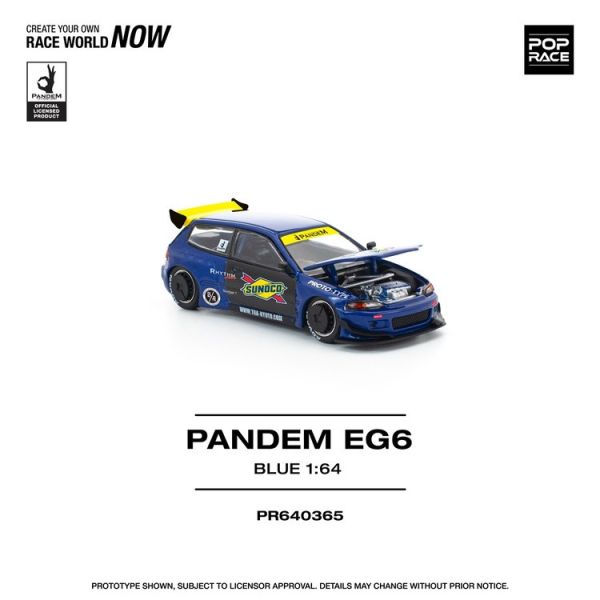 (預購) POP RACE 1/64 本田 Honda PANDEM CIVIC EG6 BLUE/BLACK (預購) POP RACE 1/64 本田 Honda PANDEM CIVIC EG6 BLUE/BLACK