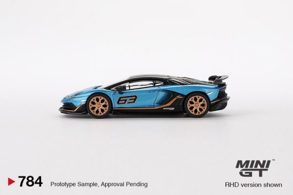 MINIGT 1/64 藍寶堅尼 Lamborghini Aventador SVJ 63  Blu Aegir MINIGT 1/64 藍寶堅尼 Lamborghini Aventador SVJ 63  Blu Aegir