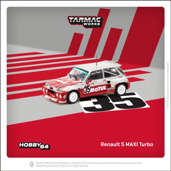 TARMAC WORKS 1/64 雷諾 Renault 5 MAXI Turbo 歐洲登山賽1987 冠軍車 T64-TL061-87EHC35 TARMAC WORKS 1/64 雷諾 Renault 5 MAXI Turbo 歐洲登山賽1987 冠軍車 T64-TL061-87EHC35
